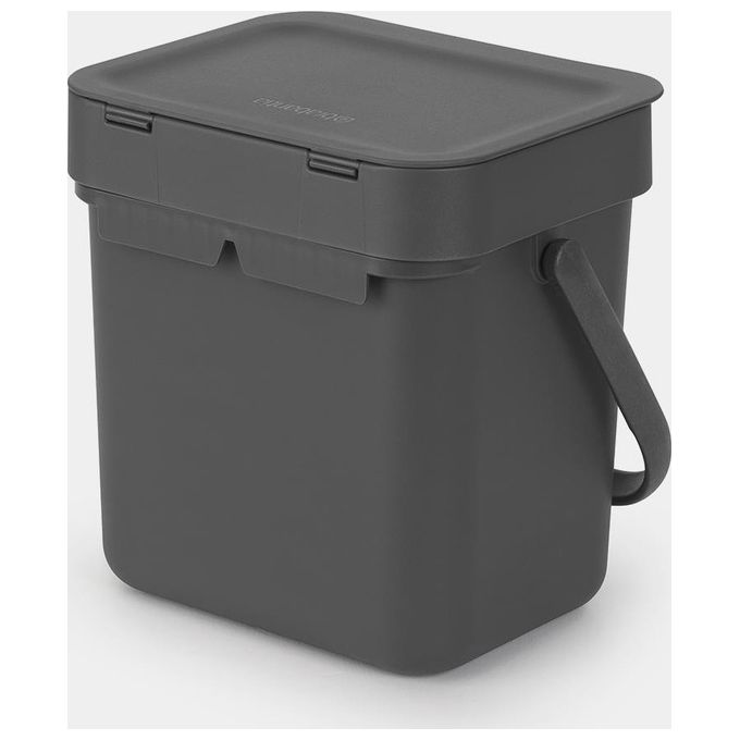 Brabantia Sort e Go Pattumiera 3 Litri Grigio
