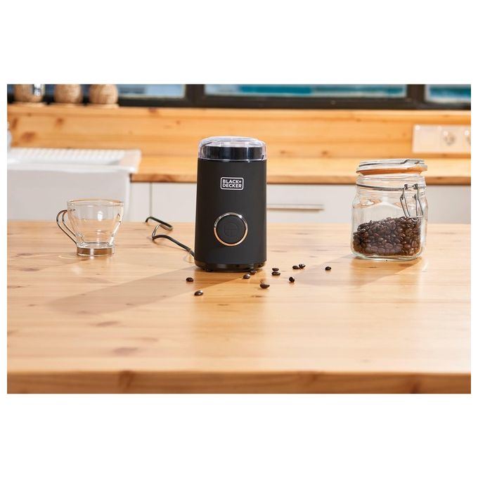 Black+Decker Macinacaffe' Elettrico 150W Plastica Nero-Acciaio