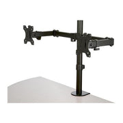 Startech ARMDUAL2 Staffa per Due Monitor con Montaggio du Scrivania Design a Barre Trasversali Articolabile in Acciaio