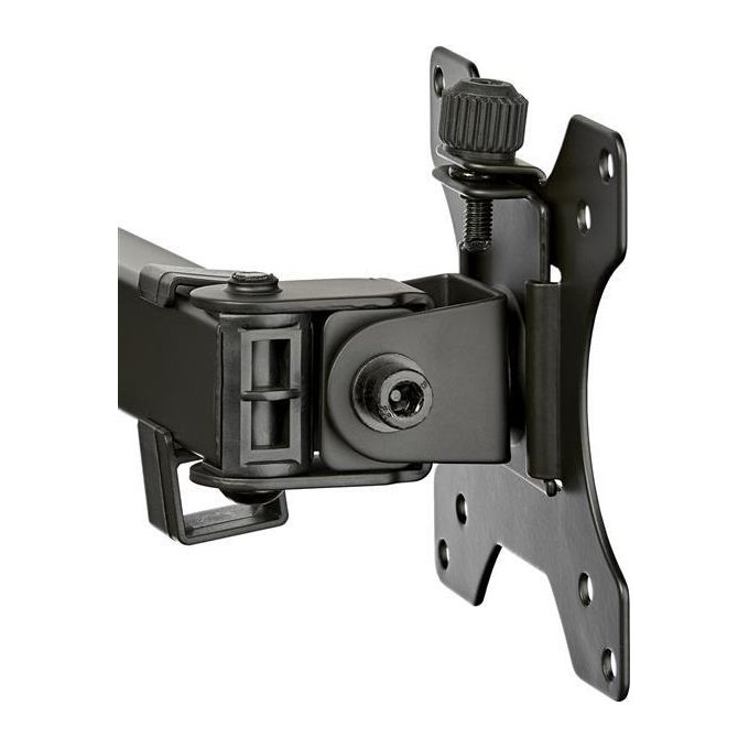 Startech ARMDUAL2 Staffa per Due Monitor con Montaggio du Scrivania Design a Barre Trasversali Articolabile in Acciaio
