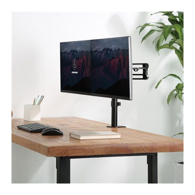 Startech Staffa per 2 Monitor con Montaggio su Scrivania Articolabile in Alluminio