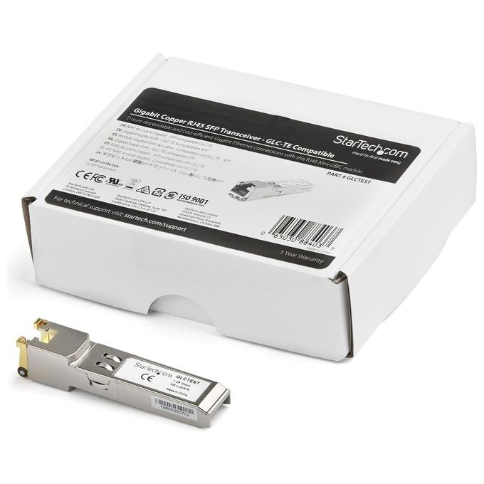 StarTech.com Modulo Ricetrasmettitore SFP Compatibile con Cisco GLC-TE - 1000BASE-T - Ampio Intervallo di Temperature