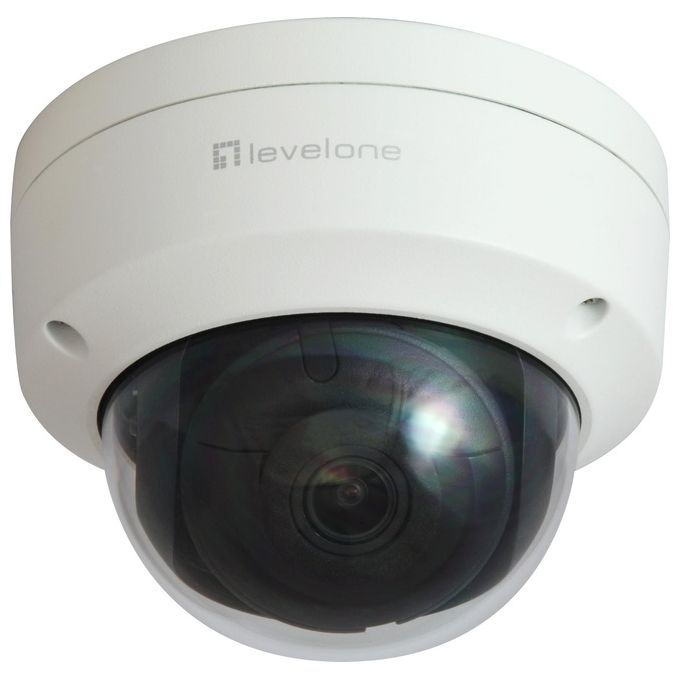 LevelOne FCS-3402 Telecamera IP Dome Fissa 2MP H.265 PoE Interno Esterno Visione Notturna 30m IP67 colore Bianco