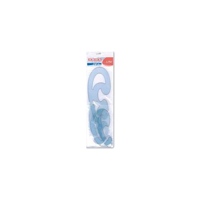 Arda Set Curvilinee Confezione da 3 Pezzi Azzurro