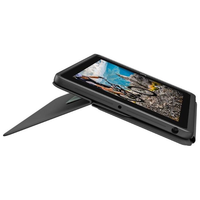 Logitech Rugged Folio Custodia con Tastiera Protettiva per iPad 7a Generazione con Smart Connector e Tastiera Resistente agli Schizzi Graphite