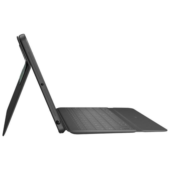 Logitech Rugged Folio Custodia con Tastiera Protettiva per iPad 7a Generazione con Smart Connector e Tastiera Resistente agli Schizzi Graphite