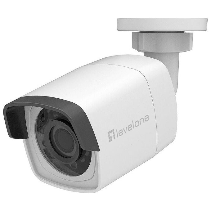 LevelOne FCS-5202 Telecamera di Sicurezza IP Bullet Interno Esterno 4 MP 2688x1520 PoE IP67 Visione Notturna 30 m colore Bianco