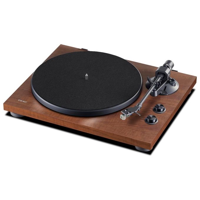 Teac TN-280BT-A3 Giradischi Bluetooth Trazione a Cinghia Piatto Alluminio Pressofuso Preamplificatore Phono MM 33 45 rpm colore Noce