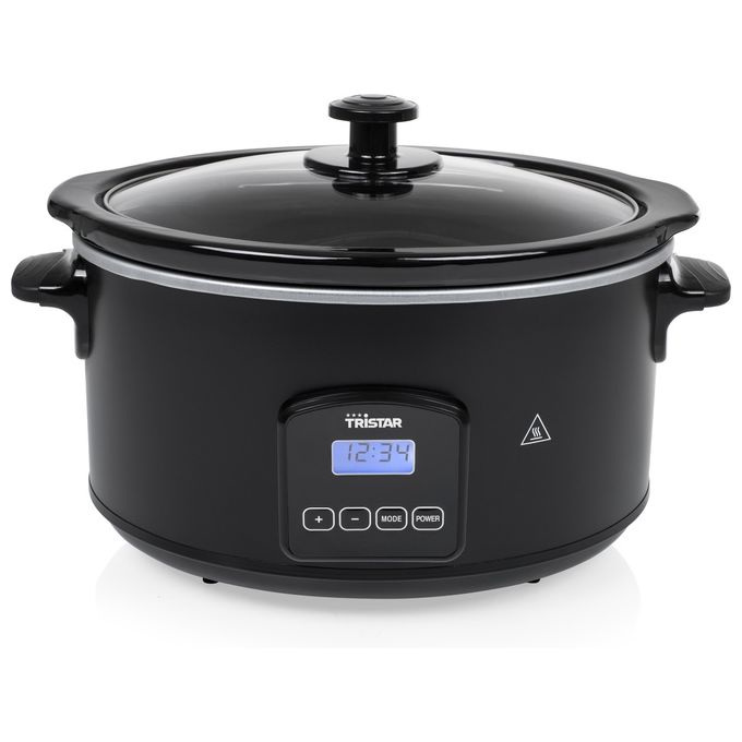 Tristar VS-3920 Pentola a Cottura Lenta 4 5 L 210 W con Timer Digitale e 4 Programmi Preimpostati colore Nero