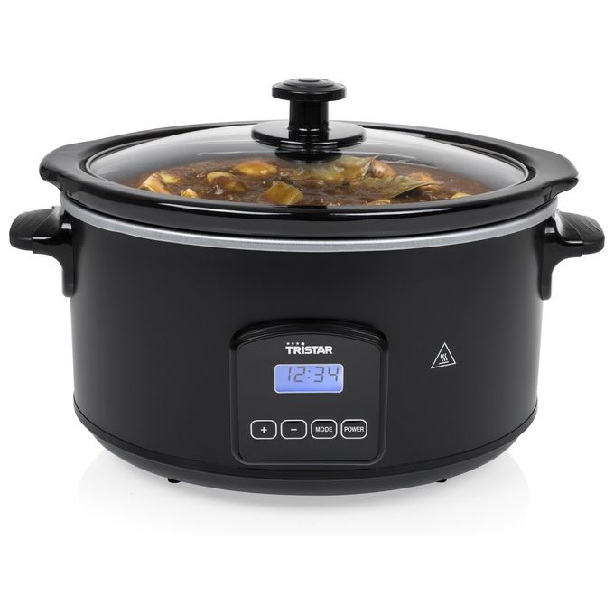 Tristar VS-3920 Pentola a Cottura Lenta 4 5 L 210 W con Timer Digitale e 4 Programmi Preimpostati colore Nero