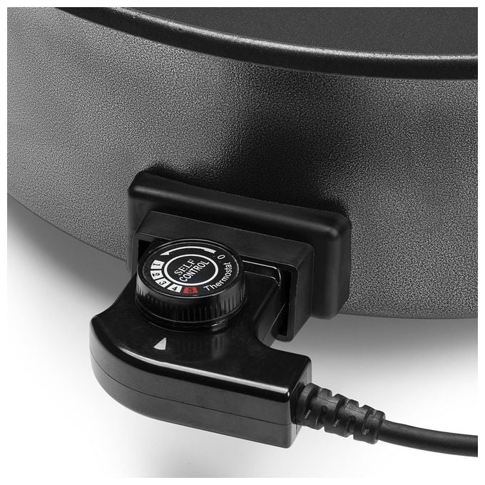 Tristar PZ-9135 Padella Multifunzione 5 L 1500 W con Divisore Coperchio Rimovibile Termostato Regolabile colore Nero