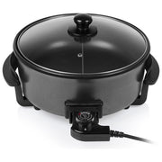 Tristar PZ-9135 Padella Multifunzione 5 L 1500 W con Divisore Coperchio Rimovibile Termostato Regolabile colore Nero