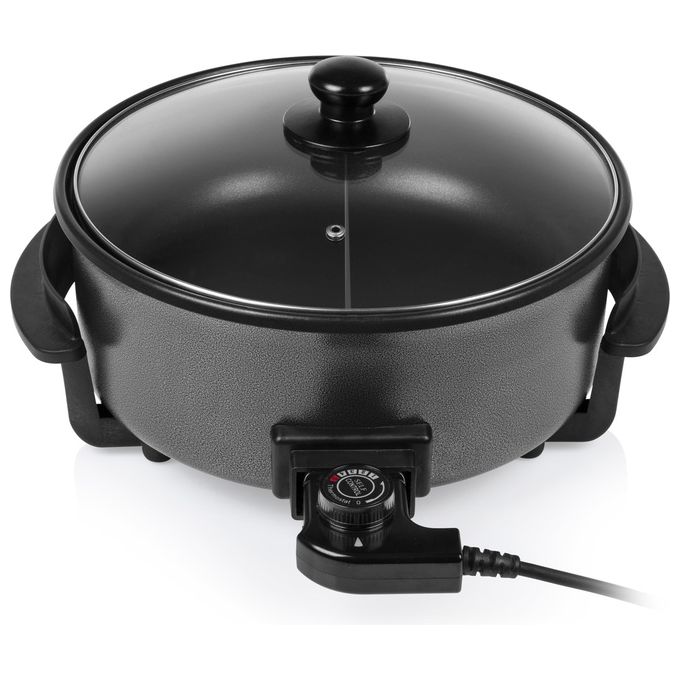 Tristar PZ-9135 Padella Multifunzione 5 L 1500 W con Divisore Coperchio Rimovibile Termostato Regolabile colore Nero