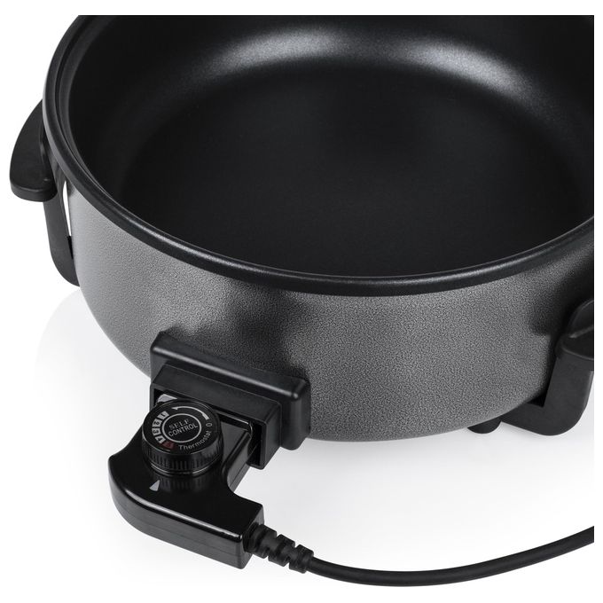 Tristar PZ-9135 Padella Multifunzione 5 L 1500 W con Divisore Coperchio Rimovibile Termostato Regolabile colore Nero