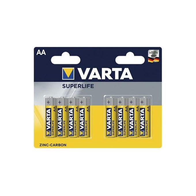 Varta Confezione 8 Superlife Zinco Carbone Stilo AA
