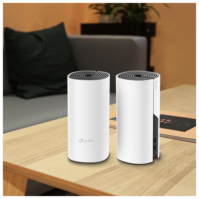 TP-Link Deco M4 2-Pack Sistema Wi-Fi Mesh AC1200 Dual Band 2 porte Gigabit Ethernet MU-MIMO Compatibile Alexa