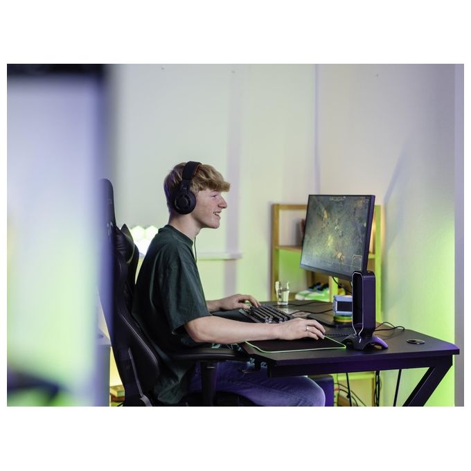 Trust GXT 265 Cintar RGB Headset Stand Supporto per Cuffie Illuminato Rgb con Due Porte Usb