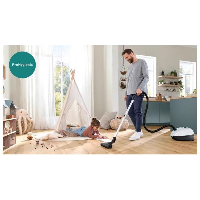 Bosch BGB41HYG1H Serie 4 Aspirapolvere a Cilindro con Sacco HEPA 4 L 600 W 75 dB colore Bianco