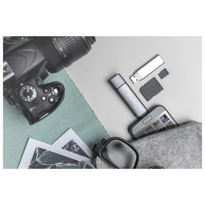 Digitus DA-70886 Lettore di Schede Alluminio Usb 3.2 Gen 1 Type-A-type-C