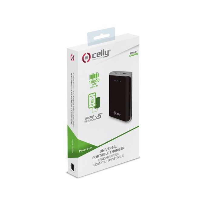 Celly PBD10000BK Powerbank Daily 10000mAh Nero
