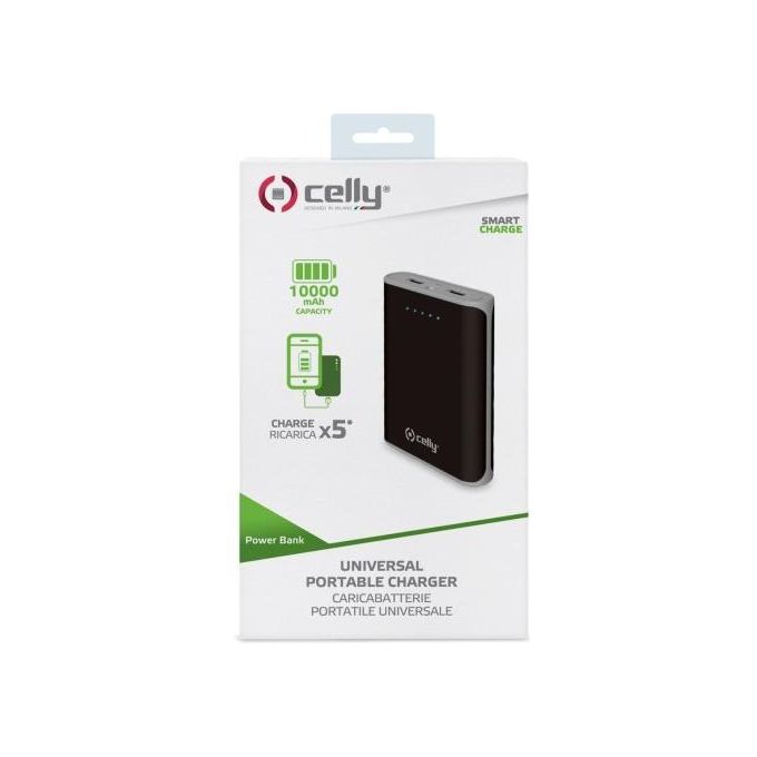 Celly PBD10000BK Powerbank Daily 10000mAh Nero