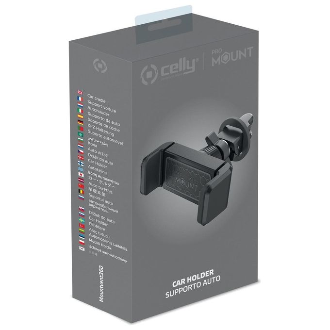 Celly Airvent Holder 360 Supporto da Auto Nero