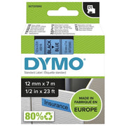 Dymo Nastro D1 12mmx7m Nero Blu