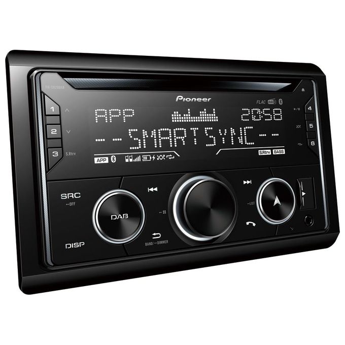 Pioneer, Autoradio 2 DIN, FH-S820DAB, Nero, Bluetooth, DAB+, 200 W