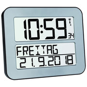 TFA TIMELINE MAX Orologio da Parete Argento
