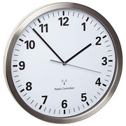 Tfa Dostmann Orologio da Parete al Quarzo Rotondo Argento-Bianco
