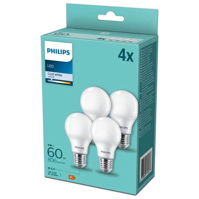 Philips Lampadina Led a Goccia 60W e27 4000k