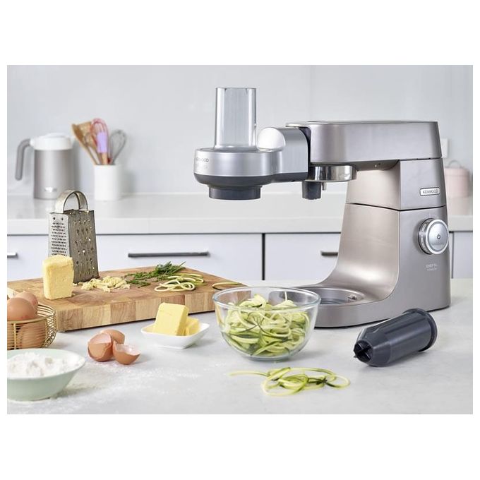 Kenwood KAX700PL Spiralizer Accessorio per Tagliare Verdure con 5 Coni Colore Grigio