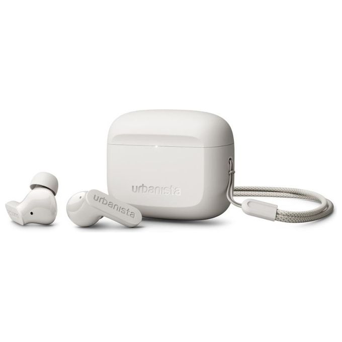 Urbanista 1037654 Palo Alto Auricolare True Wireless Stereo TWS con Cancellazione Attiva del Rumore Bluetooth 5.3 6 Microfoni IP54 colore Bianco Nuvo