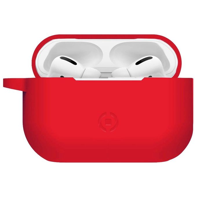 Celly Custodia AIRCASE 3 Per Airpods in Silicone Rossa