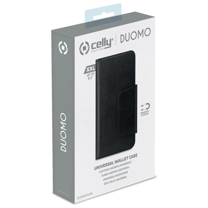 Celly Duomo Wallet Custodia per Smartphone fino a 6,5