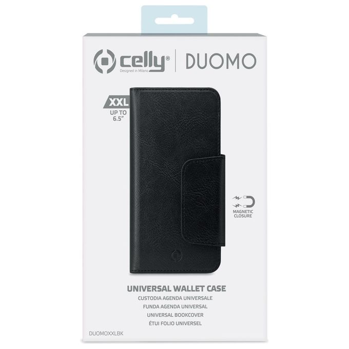 Celly Duomo Wallet Custodia per Smartphone fino a 6,5