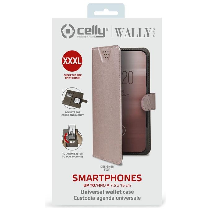 Celly Cover WallyOne XXXL 5.5''-6'' Rosa