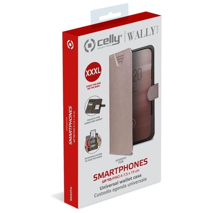 Celly Cover WallyOne XXXL 5.5''-6'' Rosa