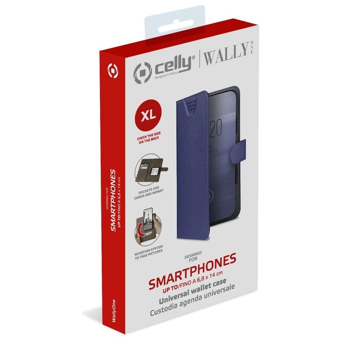 Celly Wally One XL Cover per Cellulari 4.5''-5'' Nero