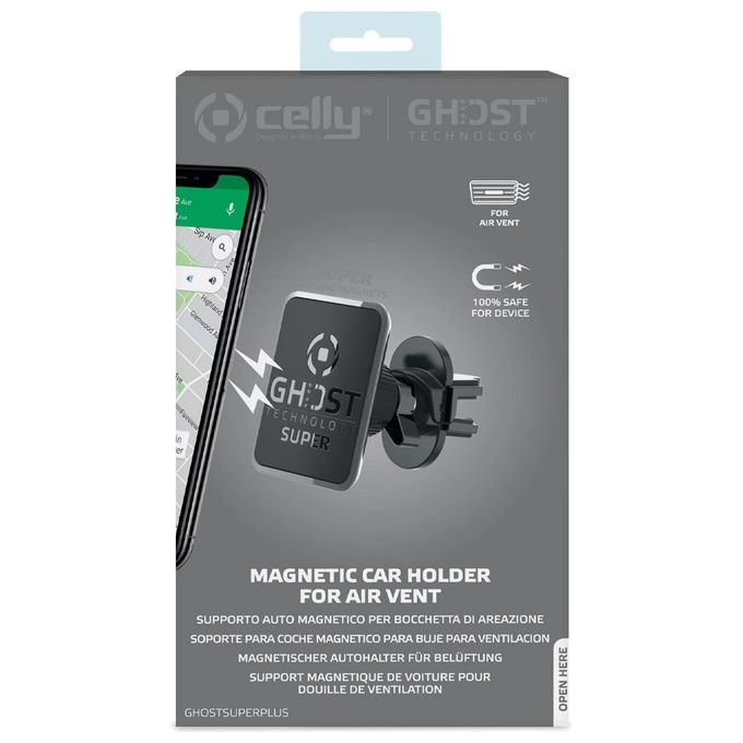 Celly Ghost Super Plus Supporto Universale per Auto Nero