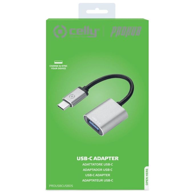 Celly Adapter Type-C a Usb
