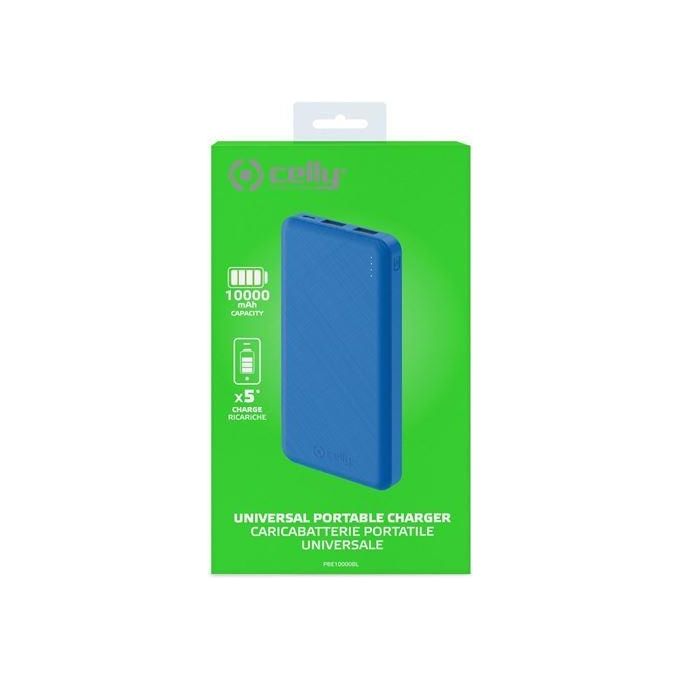 Celly PowerBank Energy 10000mAh Blu