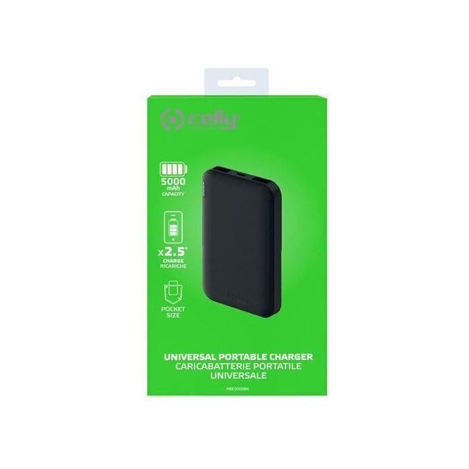Celly Powerbank Energy 5000mAh Nero