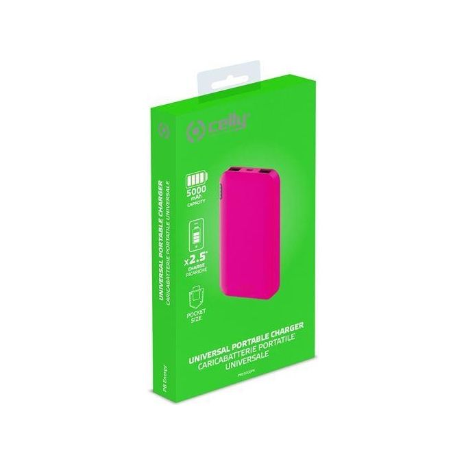 Celly PowerBank Energy 5000mAh Rosa