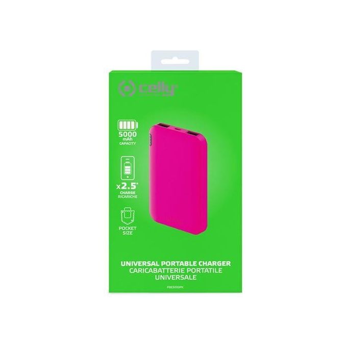Celly PowerBank Energy 5000mAh Rosa