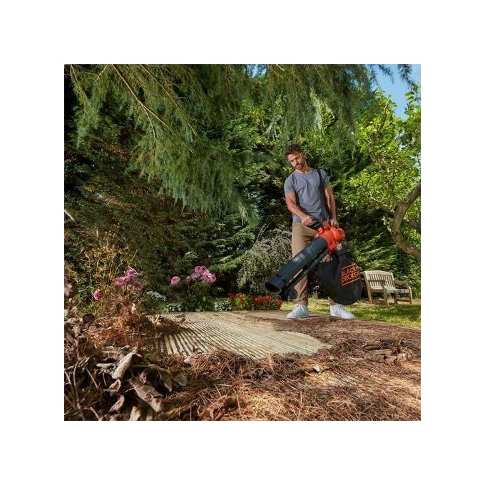 Black+Decker Soffiatore di Foglie Cordless Bbcblv3625l1 per un Giardinaggio Efficiente e Sostenibile con Elevata Potenza e Design Ergonomico