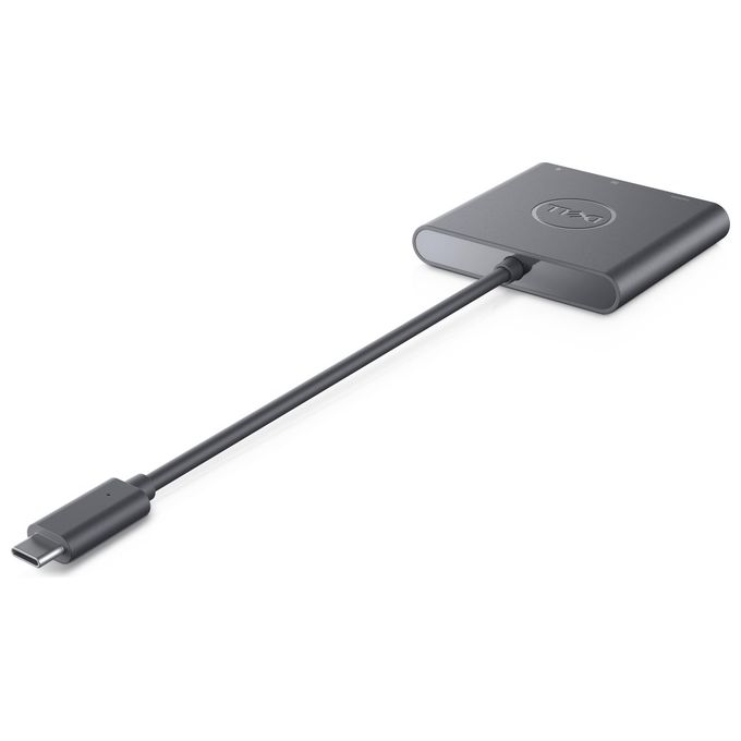 Dell DBQAUANBC070 Adattatore USB-C HDMI DisplayPort Pass-Through Alimentazione 4K 60Hz colore Nero
