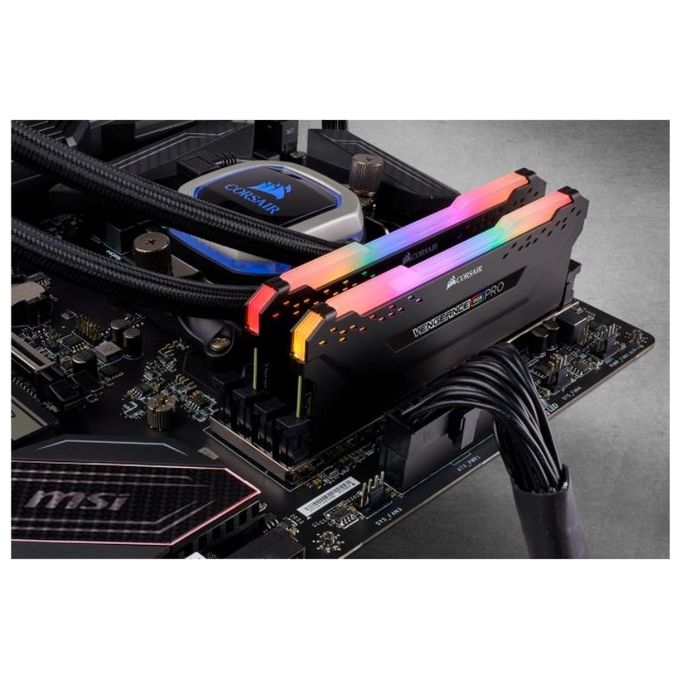 Corsair CMW32GX4M2E3200C16 Vengeance RGB Pro Memoria RAM DDR4 32 GB 2x16 GB 3200 MHz CL16 Dual Channel XMP 2.0 colore Nero