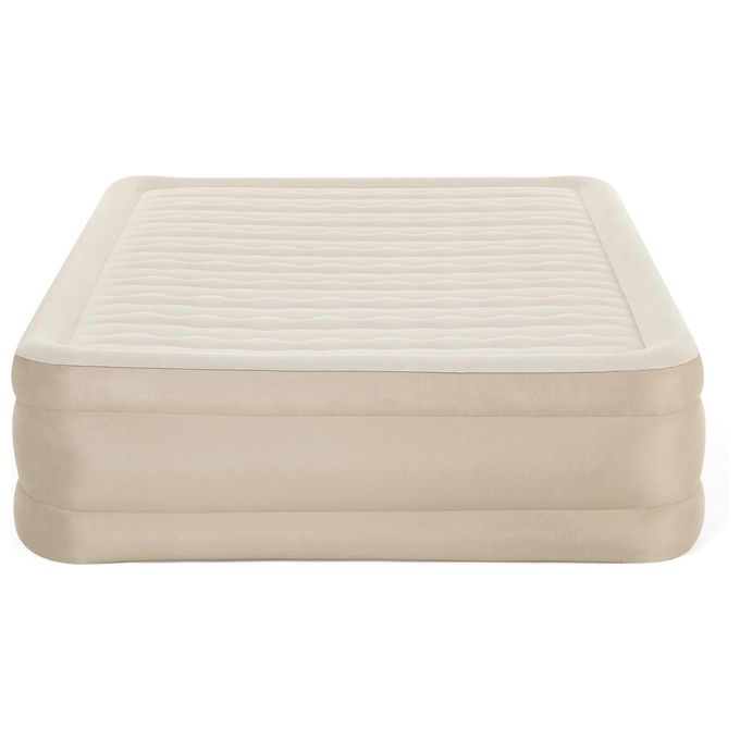 Bestway 69050 Fortech Materasso Gonfiabile Matrimoniale con Pompa Integrata 203x152x46 cm 350 Kg colore Beige
