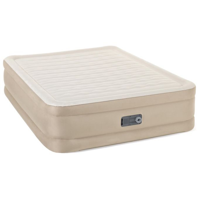 Bestway 69050 Fortech Materasso Gonfiabile Matrimoniale con Pompa Integrata 203x152x46 cm 350 Kg colore Beige